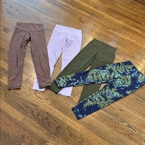 Aerie Offline BUNDLE of 4 pairs of Colorful Leggings, small